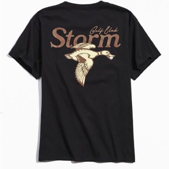 Urban Outfitters NWT Storm Golf Flockin T-Shirt Black Size Small - Picture 2 of 12